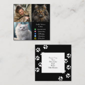 写真パーソナライズされたコラージュの名刺 スクエア名刺 (正面/裏面)