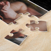 写真パーソナライズされたコラージュの家族の名前カスタム ジグソーパズル (側面)