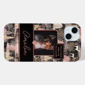写真パーソナライズされたコラージュモダンクリスマス Case-Mate iPhoneケース (裏面 (横))