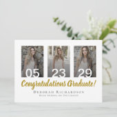 写真パーソナライズされたコラージュモダン卒業 カード (スタンド正面)