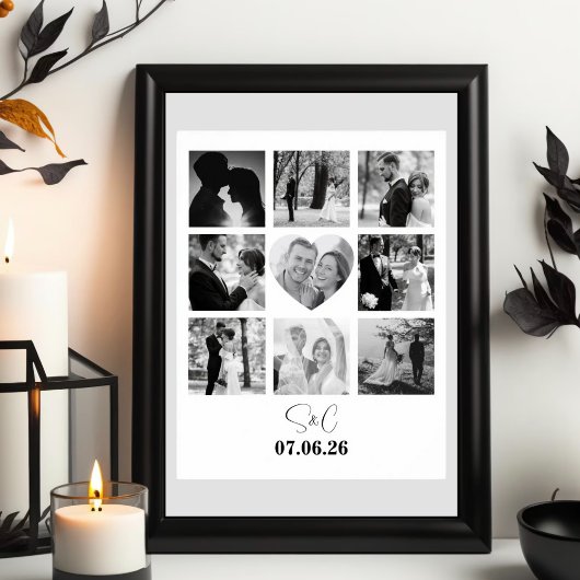 写真パーソナライズされたコラージュユニークギフト ポスター