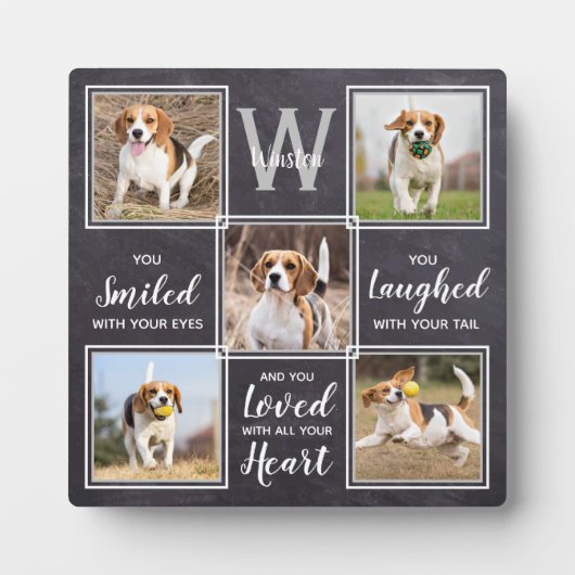 写真パーソナライズされたコラージュユニークペット フォトプラーク (正面)