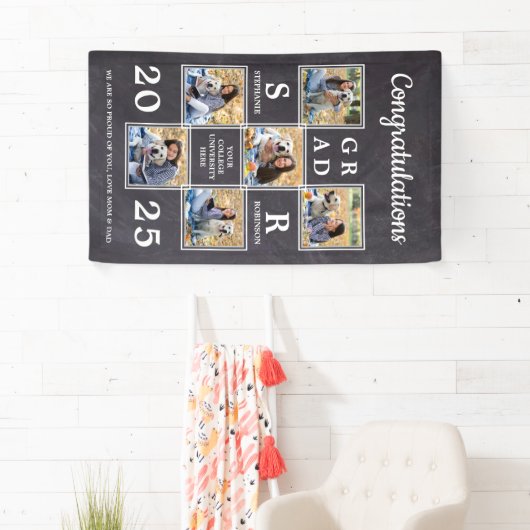 写真パーソナライズされたコラージュ卒業生 横断幕 (インサイチュ)