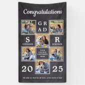 写真パーソナライズされたコラージュ卒業生 横断幕 (縦)