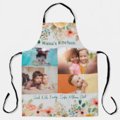 写真パーソナライズされたコラージュ奈々おばあちゃんのキッチン エプロン (正面)
