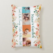 写真パーソナライズされたコラージュ奈々おばあちゃんの庭 アクセントクッション (正面(垂直))