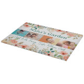 写真パーソナライズされたコラージュ奈々おばあちゃんの庭 カッティングボード (角)