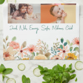 写真パーソナライズされたコラージュ奈々おばあちゃんの庭 キッチンタオル (折り畳み)