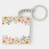 写真パーソナライズされたコラージュ奈々おばあちゃんの庭 キーホルダー (裏面)