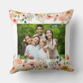 写真パーソナライズされたコラージュ奈々おばあちゃんの庭 クッション (裏面)