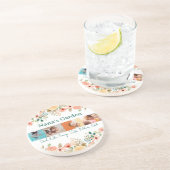 写真パーソナライズされたコラージュ奈々おばあちゃんの庭 コースター (側面)