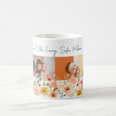 写真パーソナライズされたコラージュ奈々おばあちゃんの庭 コーヒーマグカップ (中央)