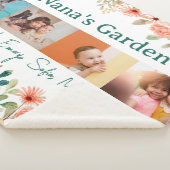 写真パーソナライズされたコラージュ奈々おばあちゃんの庭 シェルパブランケット (3/4)