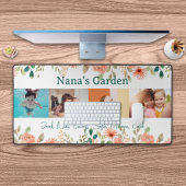 写真パーソナライズされたコラージュ奈々おばあちゃんの庭 デスクマット