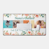 写真パーソナライズされたコラージュ奈々おばあちゃんの庭 デスクマット (キーボード&マウス)