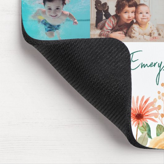 写真パーソナライズされたコラージュ奈々おばあちゃんの庭 マウスパッド (コーナー)