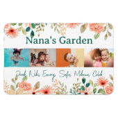写真パーソナライズされたコラージュ奈々おばあちゃんの庭 マグネット (横)