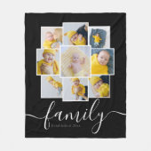 写真パーソナライズされたコラージュ家族設立9 フリースブランケット (正面)