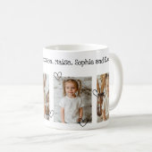 写真パーソナライズされたコラージュ愛する文字マググ コーヒーマグカップ (正面右)