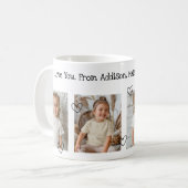 写真パーソナライズされたコラージュ愛する文字マググ コーヒーマグカップ (正面左)