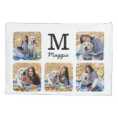 写真パーソナライズされたコラージュ愛犬 枕カバー (裏面)