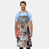 写真パーソナライズされたコラージュ最高のパパ エプロン (着用した状態)
