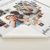 写真パーソナライズされたコラージュ毛布の記念日 シェルパブランケット (3/4)