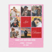 写真パーソナライズされたコラージュ毛布 – ロマンチックな贈り物 フリースブランケット (正面)