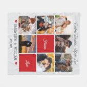 写真パーソナライズされたコラージュ毛布 – ロマンチックな贈り物 フリースブランケット (正面(横))