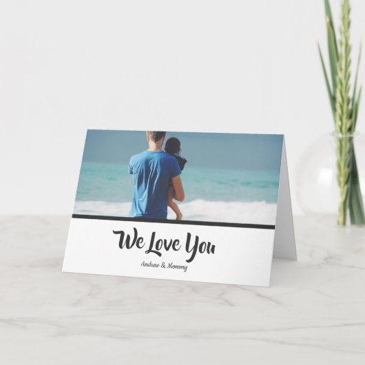 写真パーソナライズされたコラージュ父の日の愛 カード (正面)