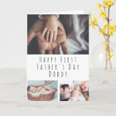 写真パーソナライズされたコラージュ父の日カード カード (黄色い花)