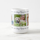 写真パーソナライズされたコラージュ犬ママのコーヒーマグ コーヒーマグカップ (中央)