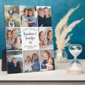 写真パーソナライズされたコラージュ祖父母モダン フォトプラーク (側面)