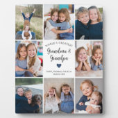 写真パーソナライズされたコラージュ祖父母モダン フォトプラーク (正面)