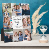 写真パーソナライズされたコラージュ祖父母モダン フォトプラーク (側面)