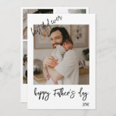 写真パーソナライズされたコラージュ第一父の日 招待状 (正面/裏面)