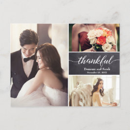 写真パーソナライズされたコラージュ結婚の感謝 案内ポストカード