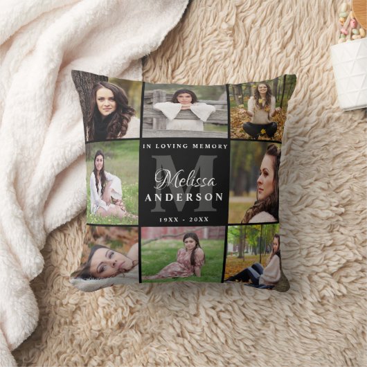 写真パーソナライズされたコラージュ記念碑 クッション (ブランケット)