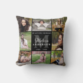 写真パーソナライズされたコラージュ記念碑 クッション (正面)