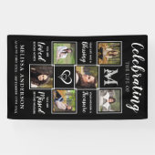 写真パーソナライズされたコラージュ記念葬儀場 横断幕 (横)