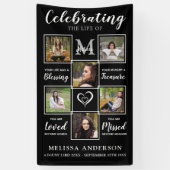 写真パーソナライズされたコラージュ記念葬儀場 横断幕 (縦)