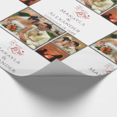 写真パーソナライズされたコラージュ記念 ラッピングペーパー (角)