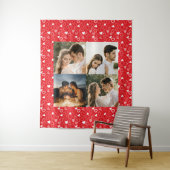 写真パーソナライズされたコラージュ赤いハートパターン タペストリー (インサイチュ)