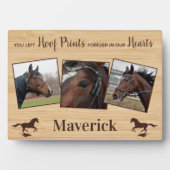 写真パーソナライズされたコラージュ馬記念碑 フォトプラーク (正面)