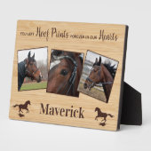 写真パーソナライズされたコラージュ馬記念碑 フォトプラーク (側面)