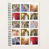 写真パーソナライズされたコラージュ15枚 プランナー手帳 (正面)