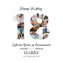 写真パーソナライズされたコラージュ18誕生日