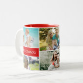 写真パーソナライズされたコラージュ2トーン ツートーンマグカップ (正面左)