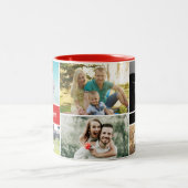 写真パーソナライズされたコラージュ2トーン ツートーンマグカップ (中央)