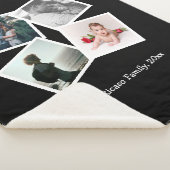 写真パーソナライズされたコラージュ4枚の写真 シェルパブランケット (3/4)